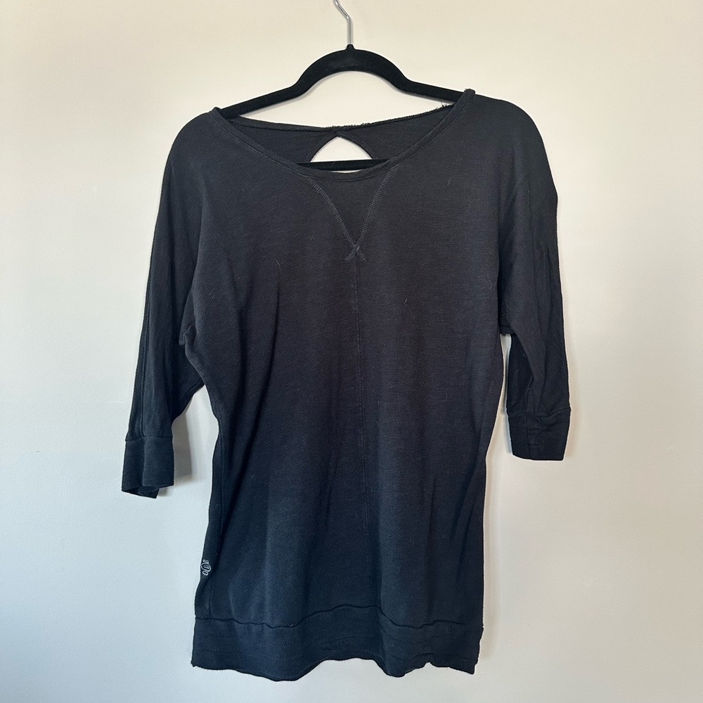 Tonic Black Women's Top with Keyhole Back Feature